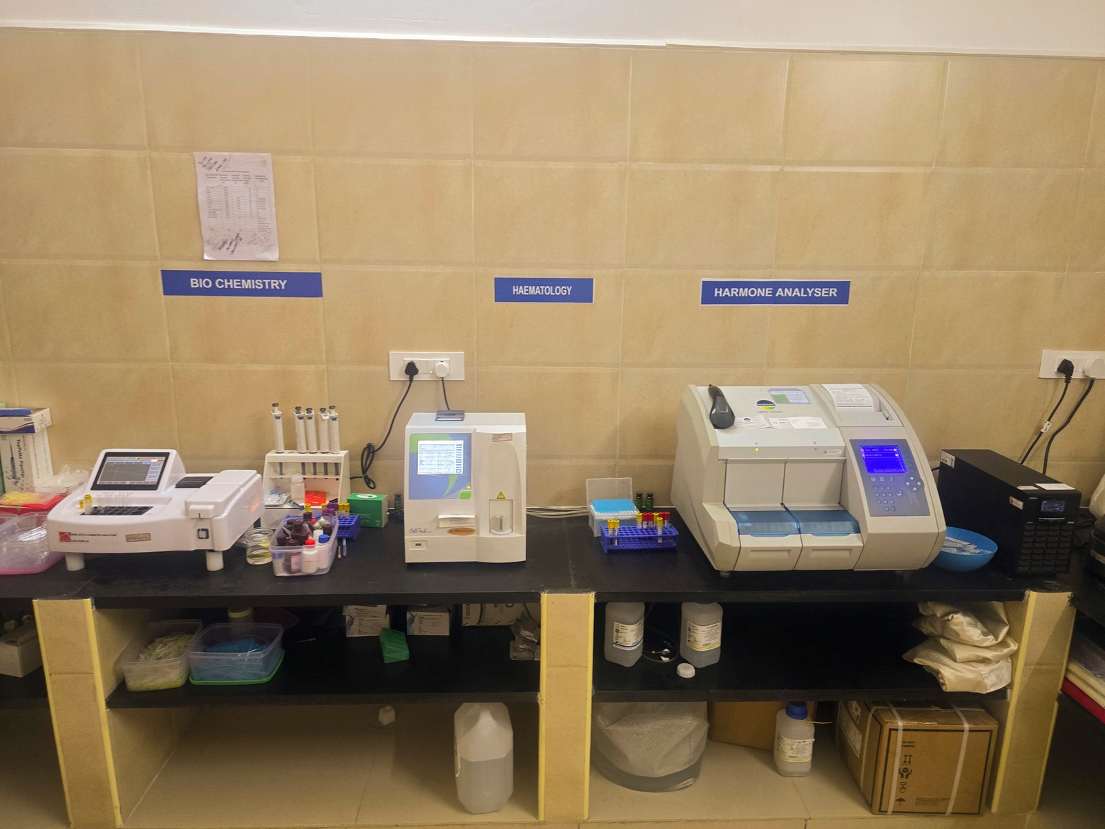 Laboratory close view at Dhanya Hospitals