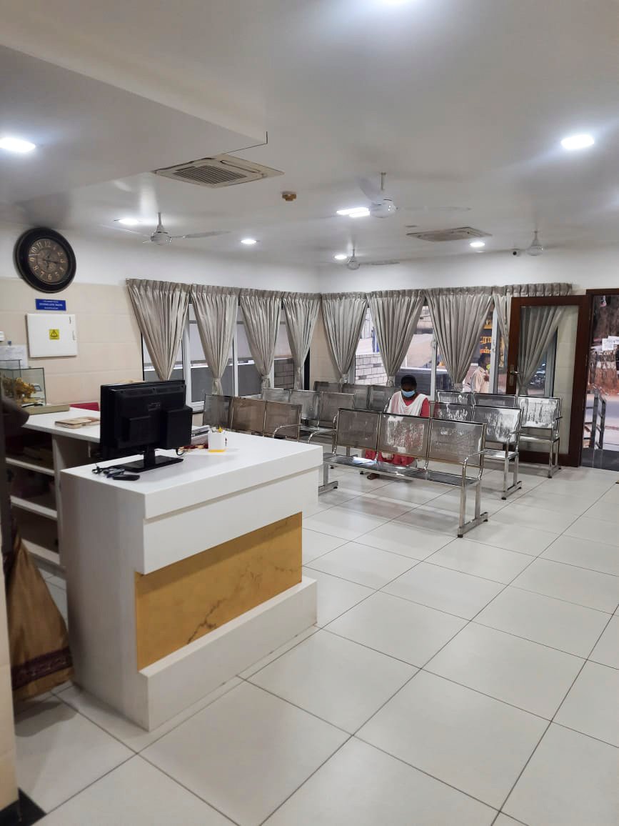 Waiting area at Dhanya Hospitals